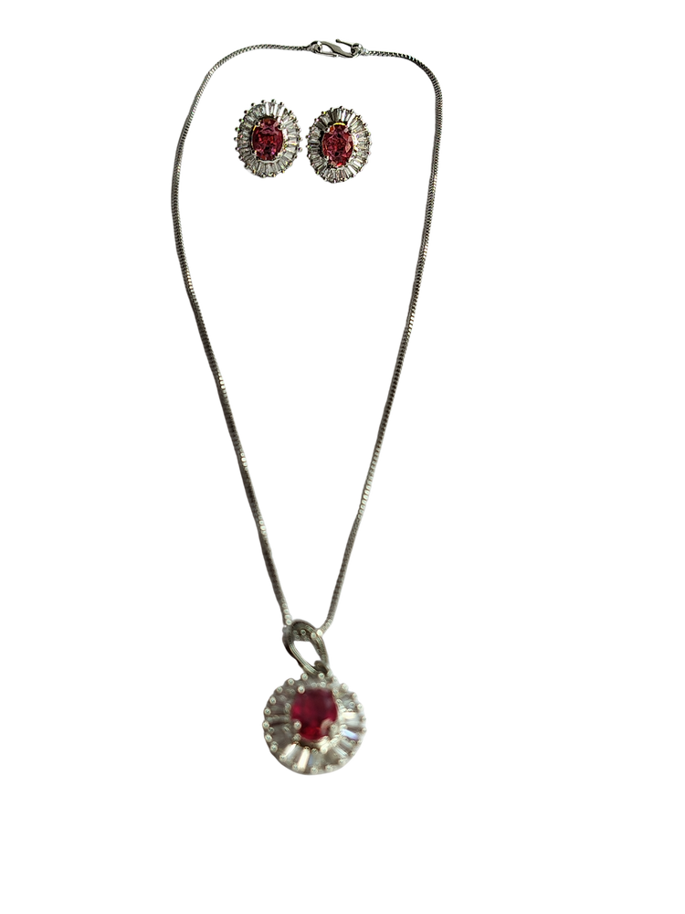 American Diamond Chain And Pendant